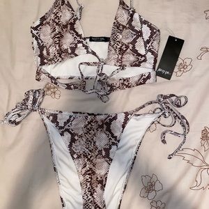 Nasty gal high waisted snake print bikini